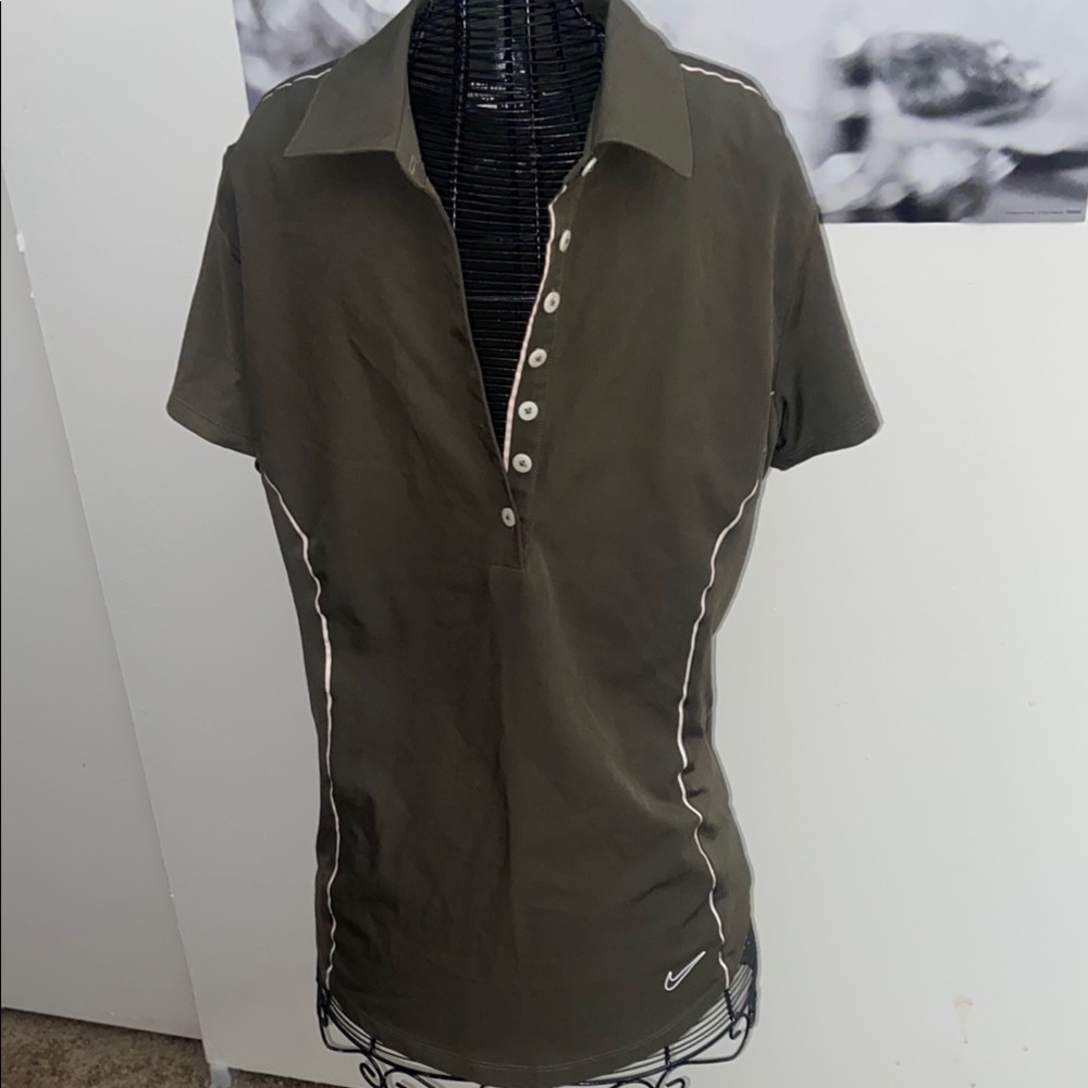Nike Green Tailored Polo Blouse